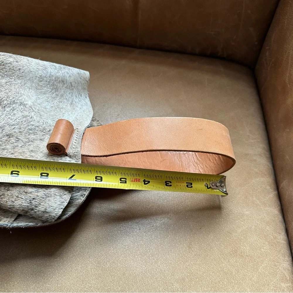 Redondo Frydman calf hair tan leather sling backpack bucket bag shoulder - Picture 17 of 17